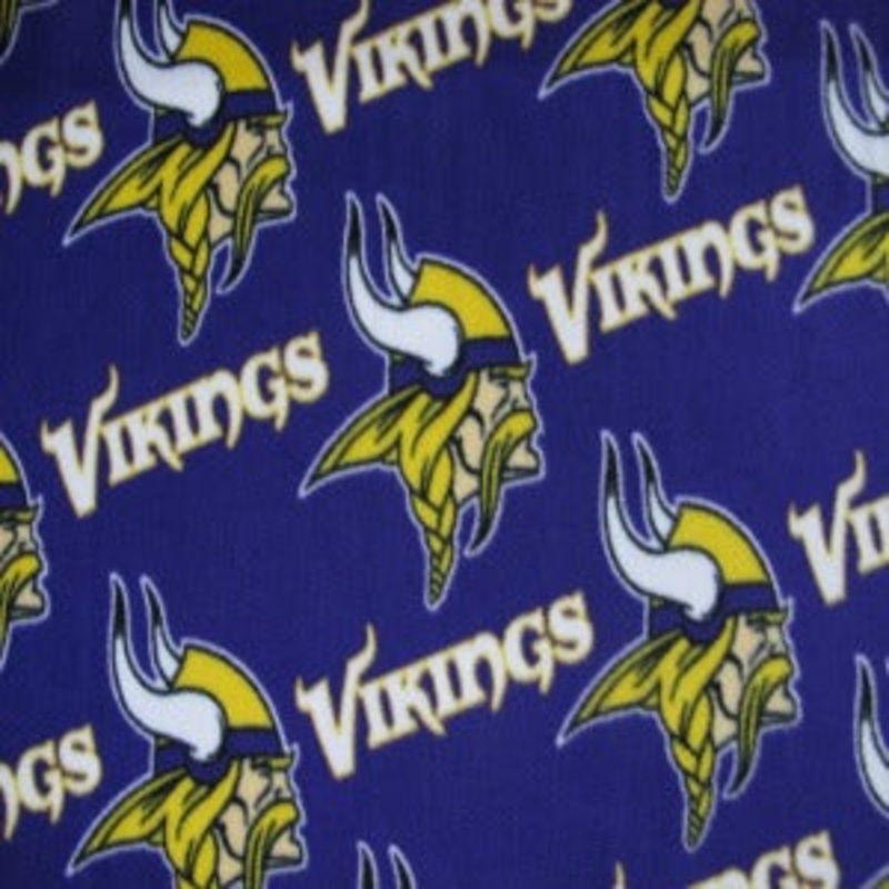 60" Wide Minnesota Vikings Team Football Purple 6457D Polyester