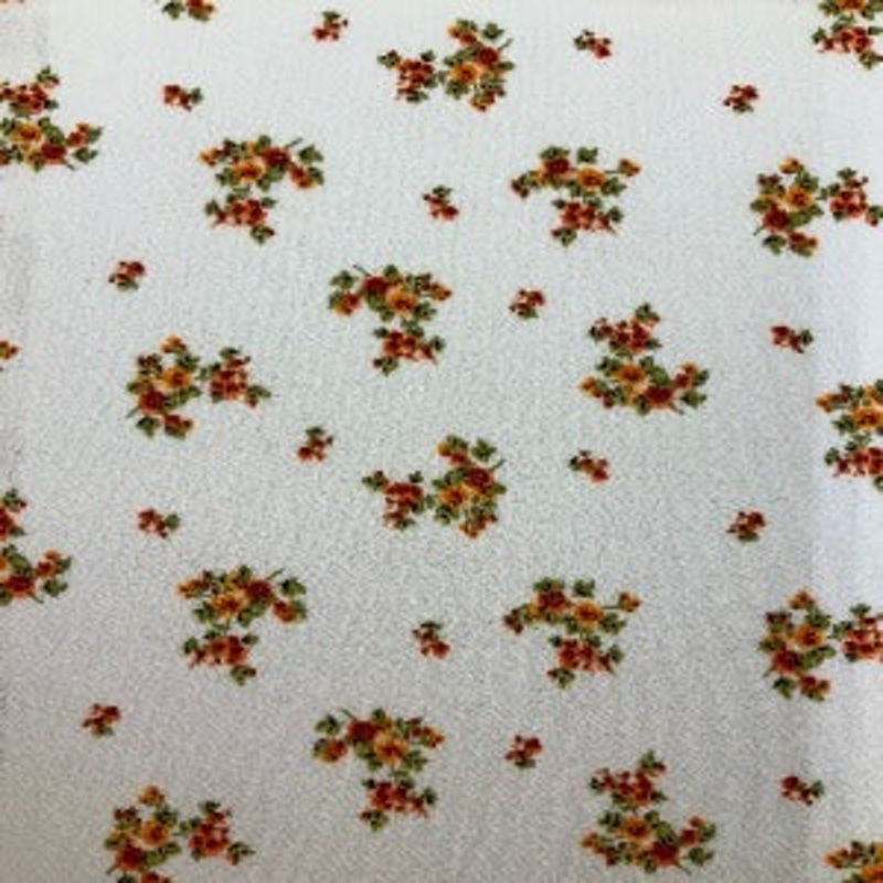 60" Wide Poly 95%-Spandex 5% Dainty Sprouts (Cream)