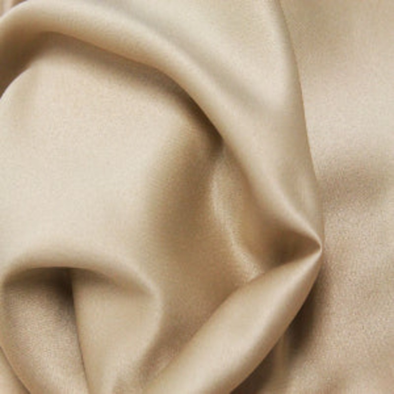 60" Wide Princess Satin 100% Polyester Fabric Sold by The Yard Champagne