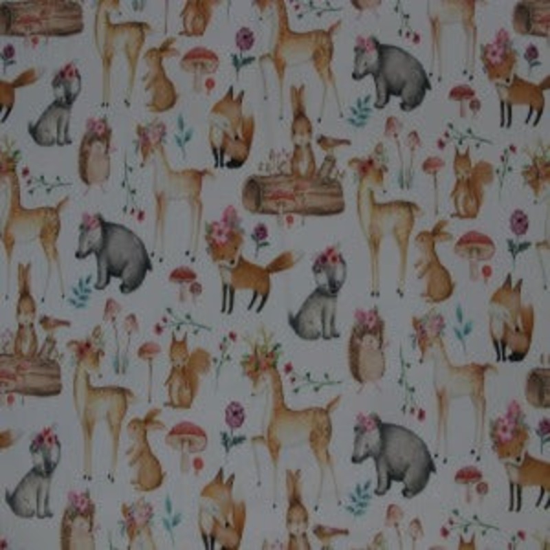 60" Wide Shannon Digital Minky Cuddle Sweet Darlings Snow