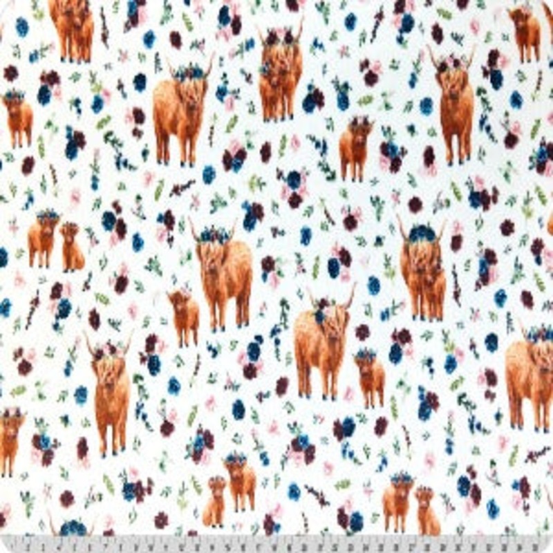 60" Wide Shannon Fabrics Digital Cuddle Helga Highland (Multi)