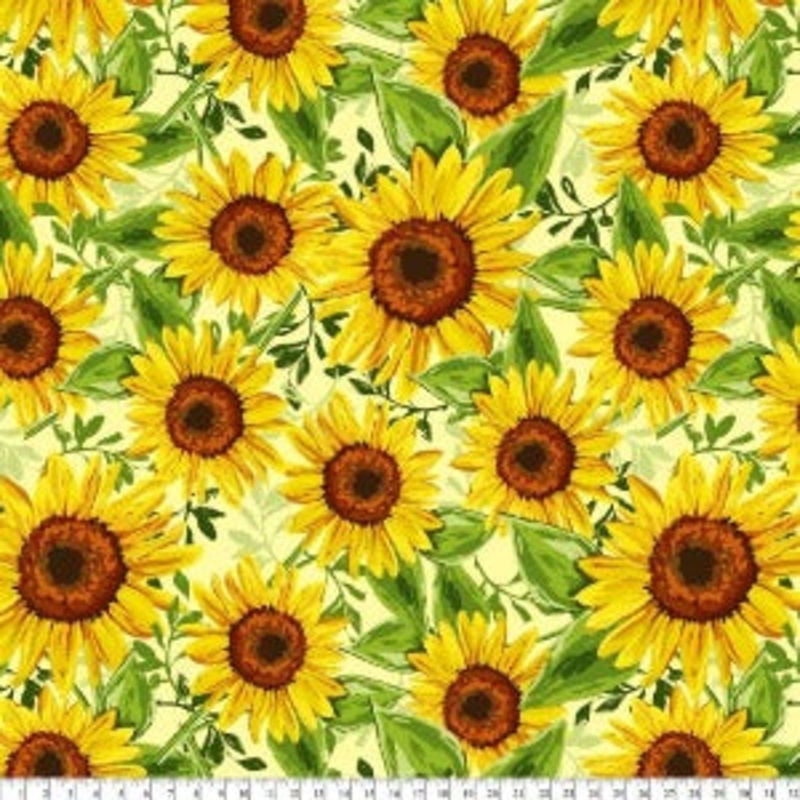 60" Wide Sunflower Bouquet Fleece (Style#2155)