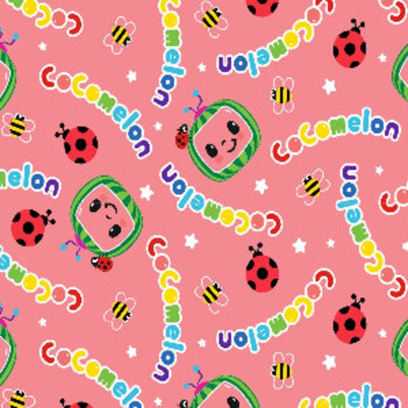 David Textiles Coco-Melon & Bees Multi Color Sold by The Yard 100% Cotton