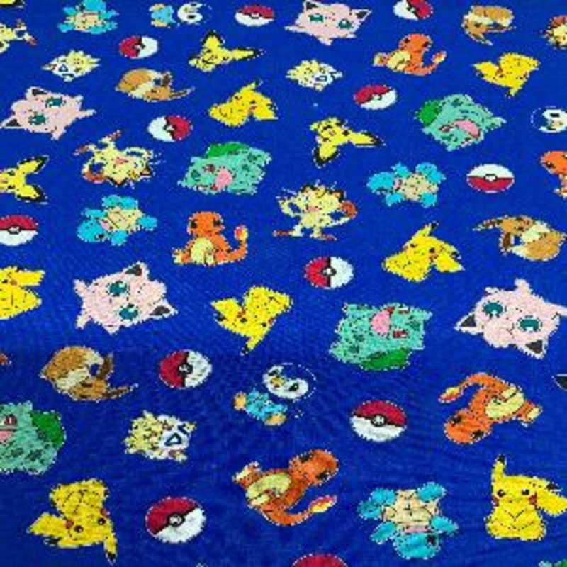 Robert Kaufman Pokemon Royal, Fabric by the Yard