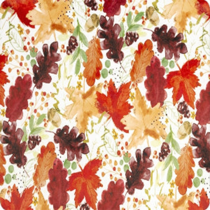 Shannon Fabrics Autumn Leaves Digital Cuddle Harvest 100% Polyester Sold by The Yard.