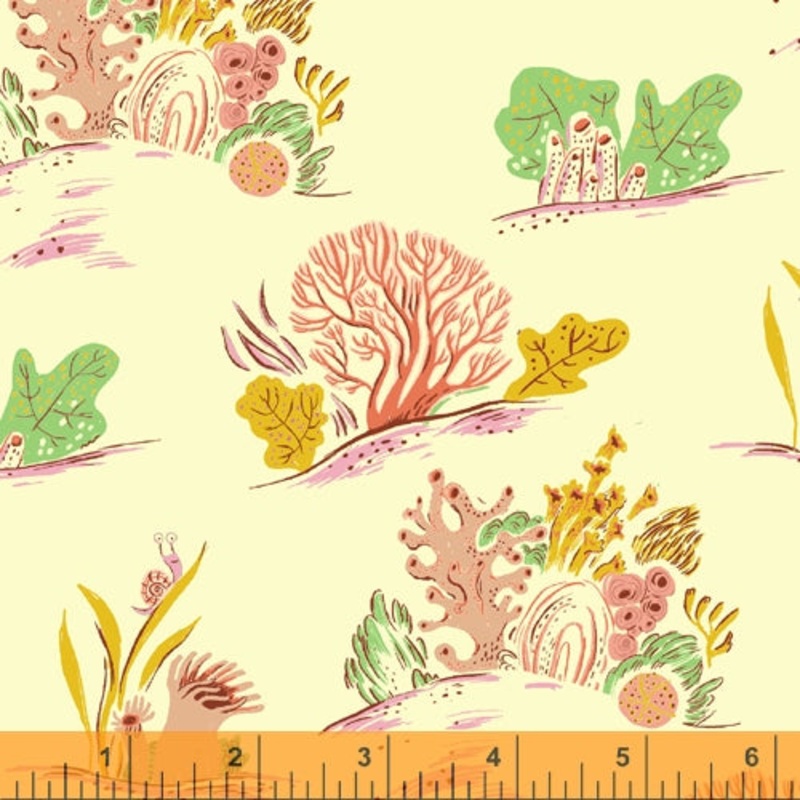 Windham Fabrics Heather Ross Malibu Coral Minty