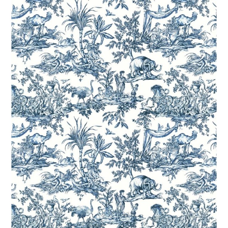 Antilles Toile Wallpaper - Navy - ATWW15171 - Anna French