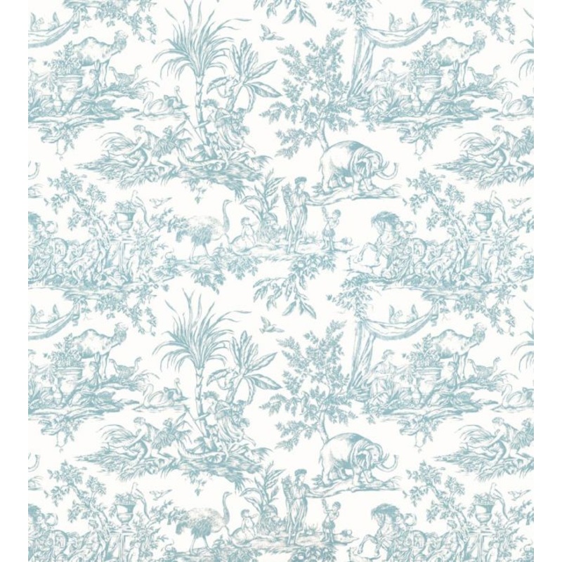 Antilles Toile Wallpaper - Spa Blue - ATWW15170 - Anna French