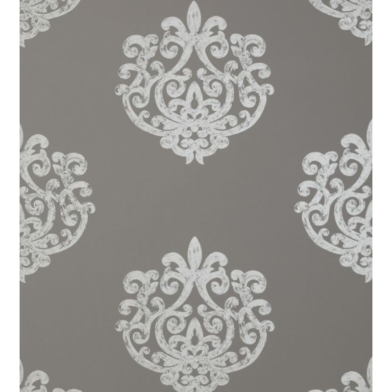 Arran Wallpaper - Metallic on Dark Taupe - AT1449 - Anna French