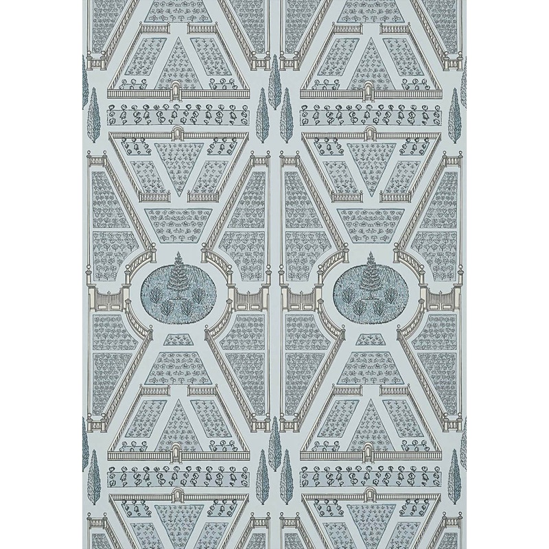 Aerial Garden Wallpaper - Spa Blue - AT9601 - Anna French