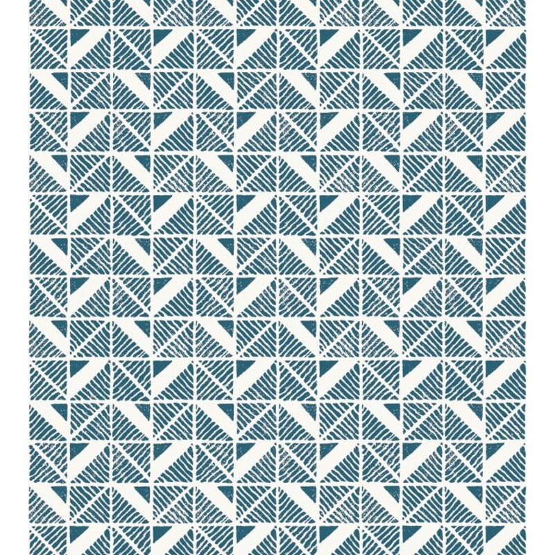 Bloomsbury Square Wallpaper - Blue - AT23118 - Anna French