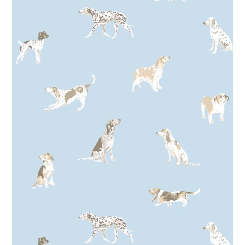 Buddy Wallpaper - Blue - AT24602 - Anna French