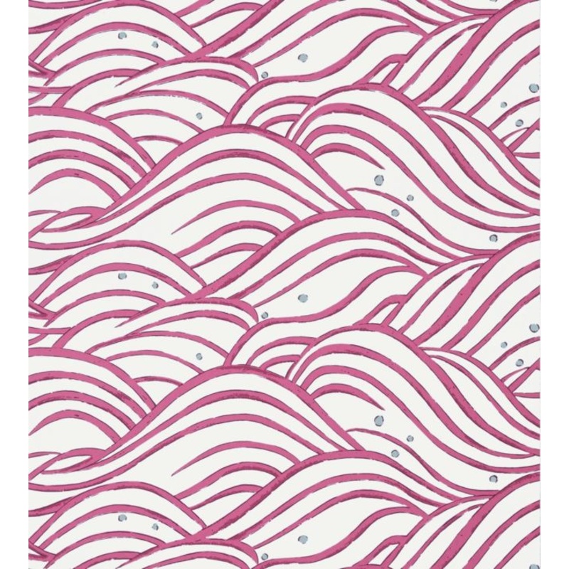 Waves Wallpaper - Fuchsia - AT9877 - Anna French