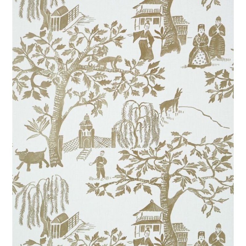 Willow Wood Wallpaper - Aqua - AT7913 - Anna French