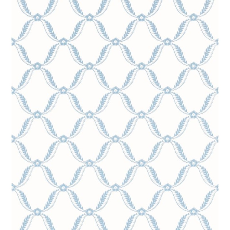 Tate Trellis Wallpaper - Soft Blue - AT57881 - Anna French