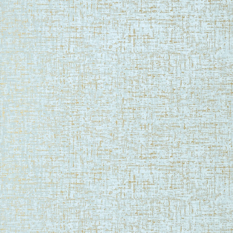 Tresco Wallpaper - Metallic Gold on Aqua - AT6118 - Anna French