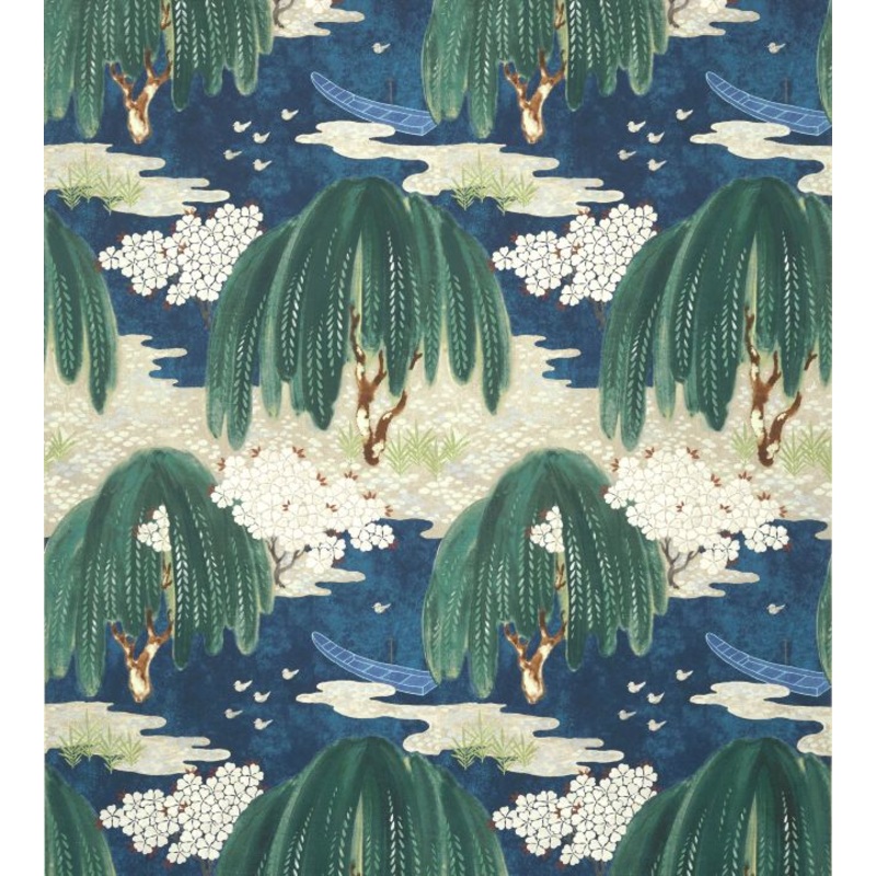 Willow Tree Wallpaper - Navy - AT23110 - Anna French