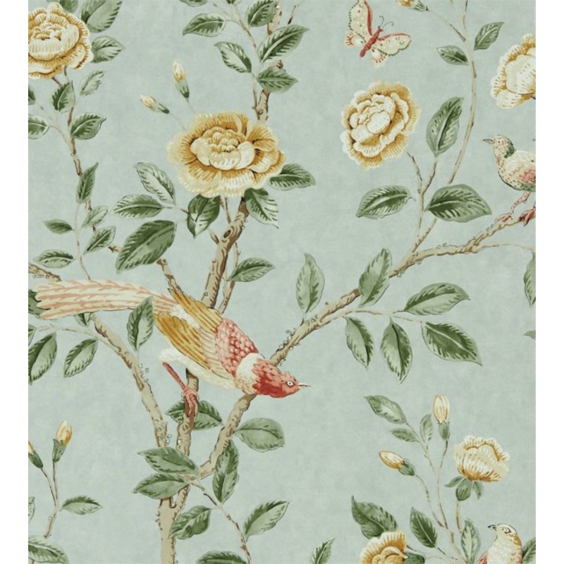 Andhara Wallpaper - Sea Glass /Lemon - DCPW216793 - Sanderson