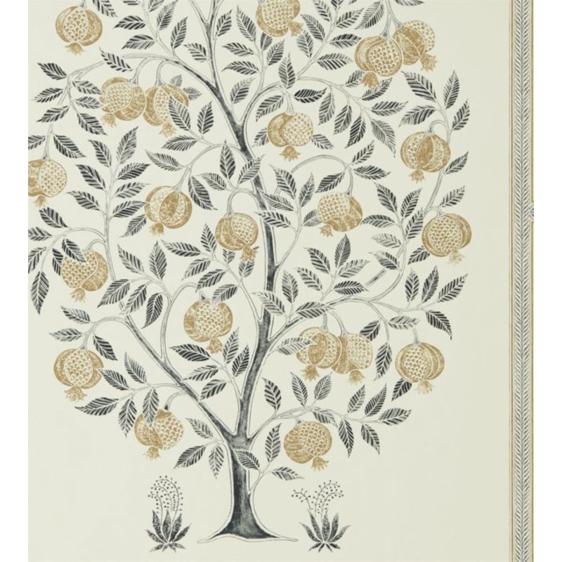 Anaar Tree Wallpaper - Charcoal/Gold - DCPW216791 - Sanderson