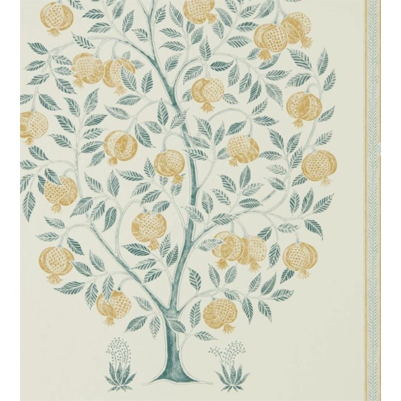 Anaar Tree Wallpaper - English Grey/Woad - DCPW216792 - Sanderson