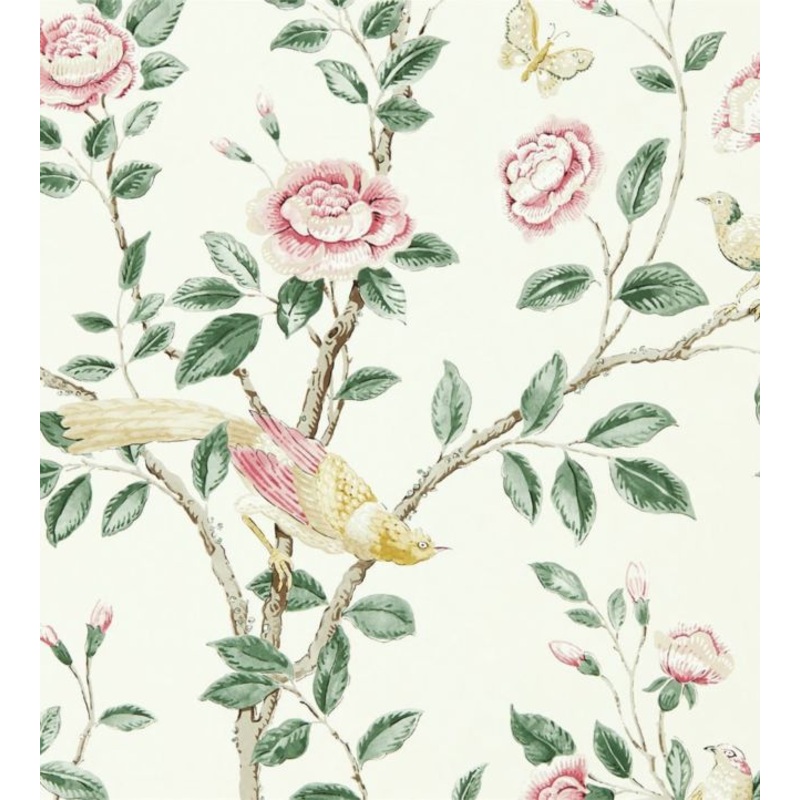 Andhara Wallpaper - Rose/Cream - DCPW216795 - Sanderson