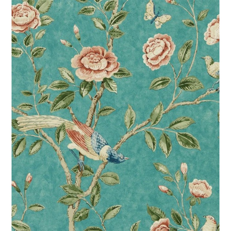 Andhara Wallpaper - Teal/Tumeric - DCPW216796 - Sanderson