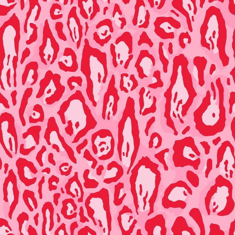 Animal Instinct Wallpaper - Candy Pink & Red