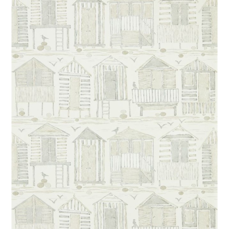 Beach Huts Wallpaper - Driftwood - DCOA216561 - Sanderson