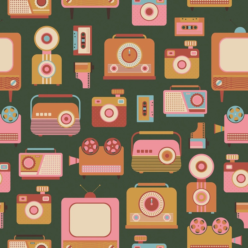 Back in Time Wallpaper - Brights on Smashed Avo