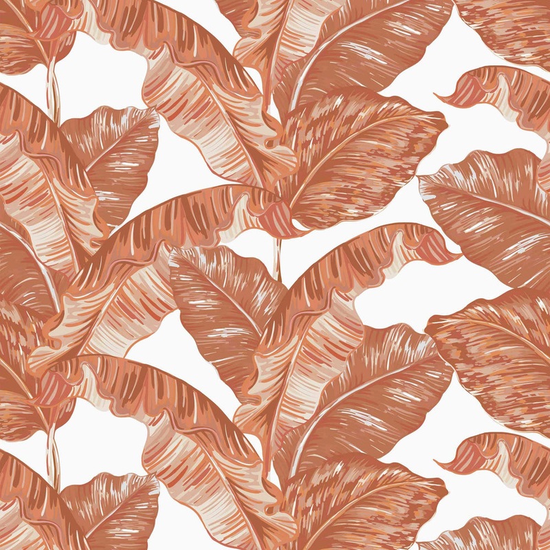Under The Banana Tree Wallpaper - Terracotta