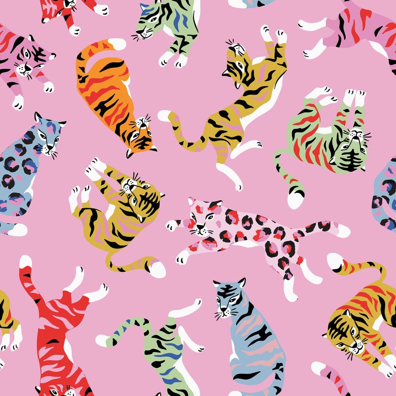 Wild AF Wallpaper - Bubblegum & Brights