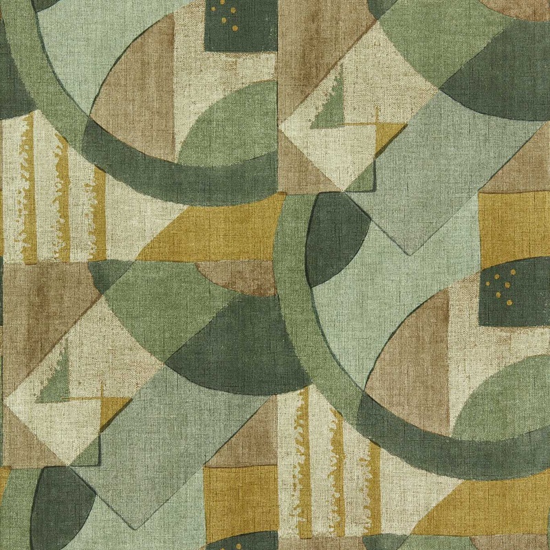 Abstract 1928 Wallpaper - Antique Olivine - ZRHW312887 - Zoffany