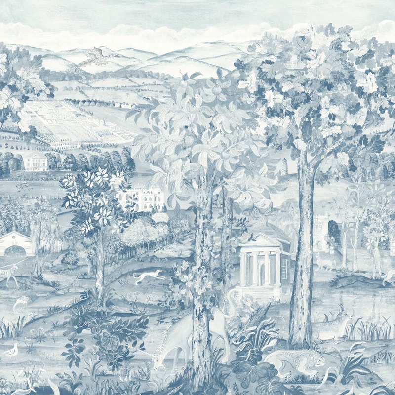 Arcadian Thames Wallpaper - Wedgwood Blue - ZATW313039 - Zoffany