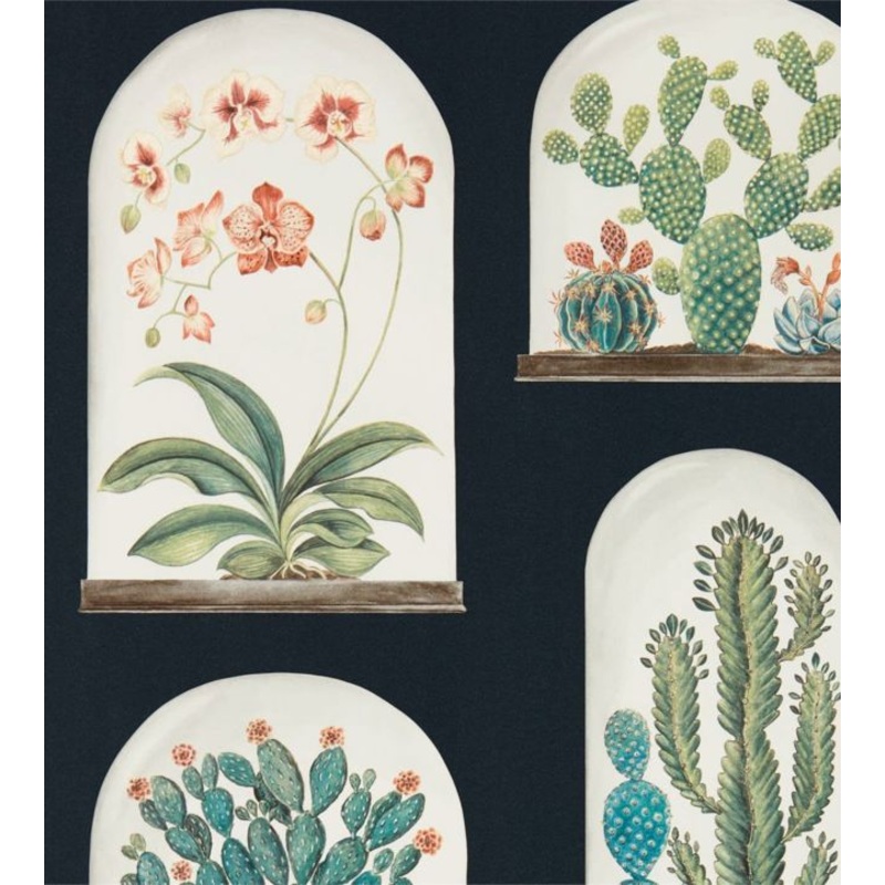 Terrariums Wallpaper - Ink/Multi - DGLW216658 - Sanderson