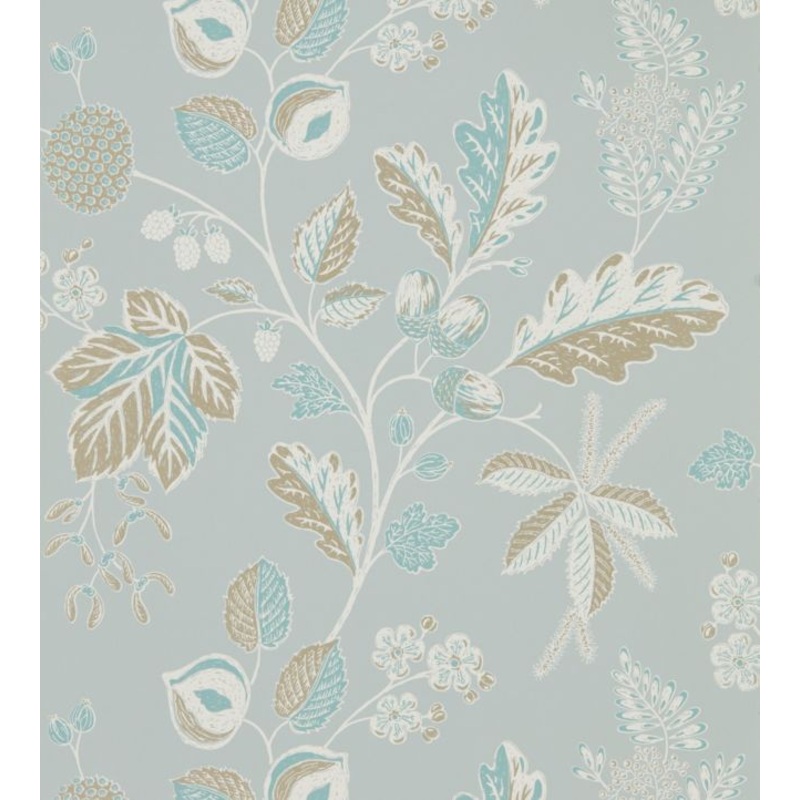 Warwick Wallpaper - Blue Grey - DYSI216617 - Sanderson