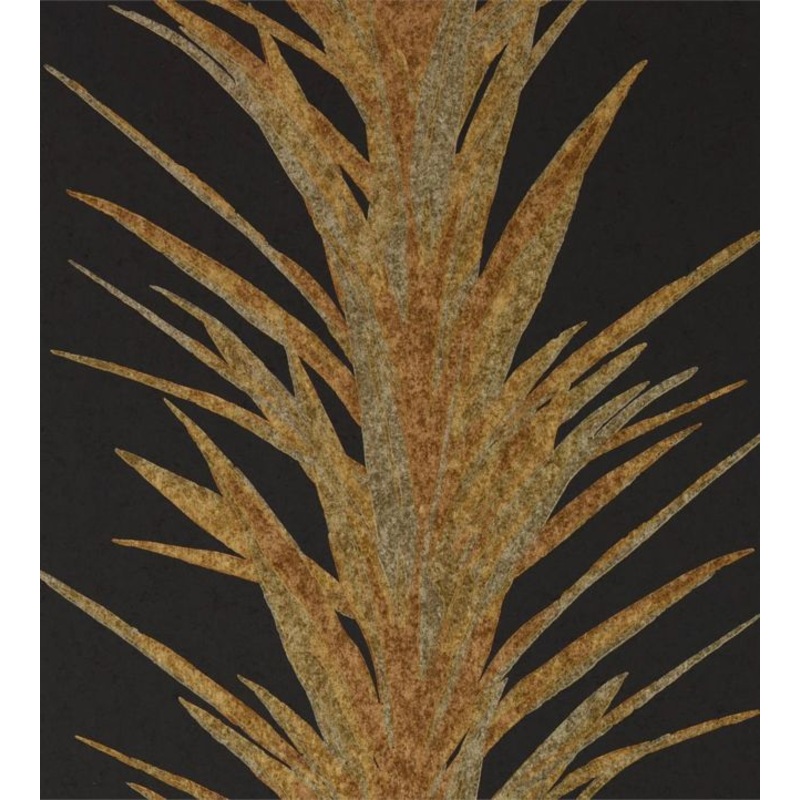 Yucca Wallpaper - Charcoal/Gold - DGLW216651 - Sanderson
