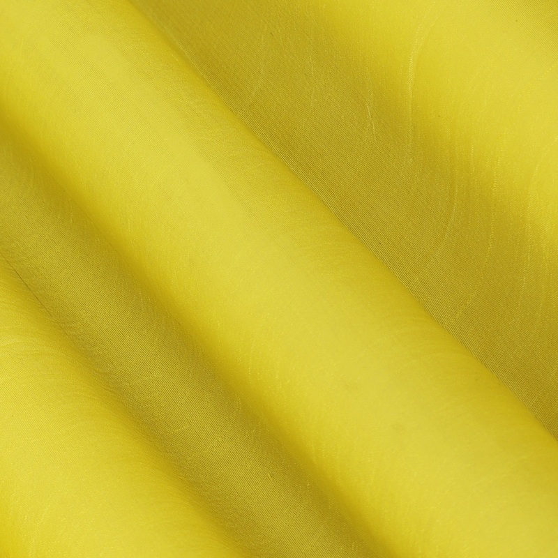 Yellow Color Kora Silk Plain Fabric