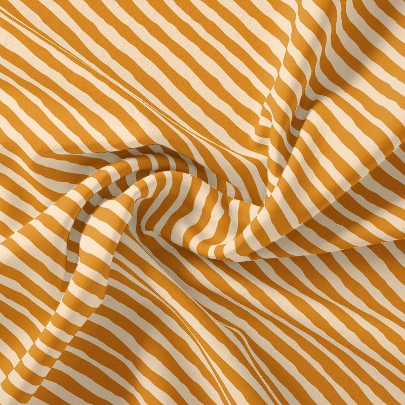 Barcode Stripe Waving Patterns Digital Printed Fabric