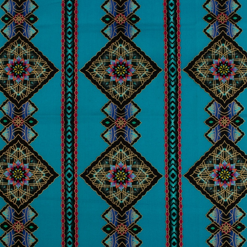WINDHAM TREASURES - Printed Cotton - 032 - Turquoise