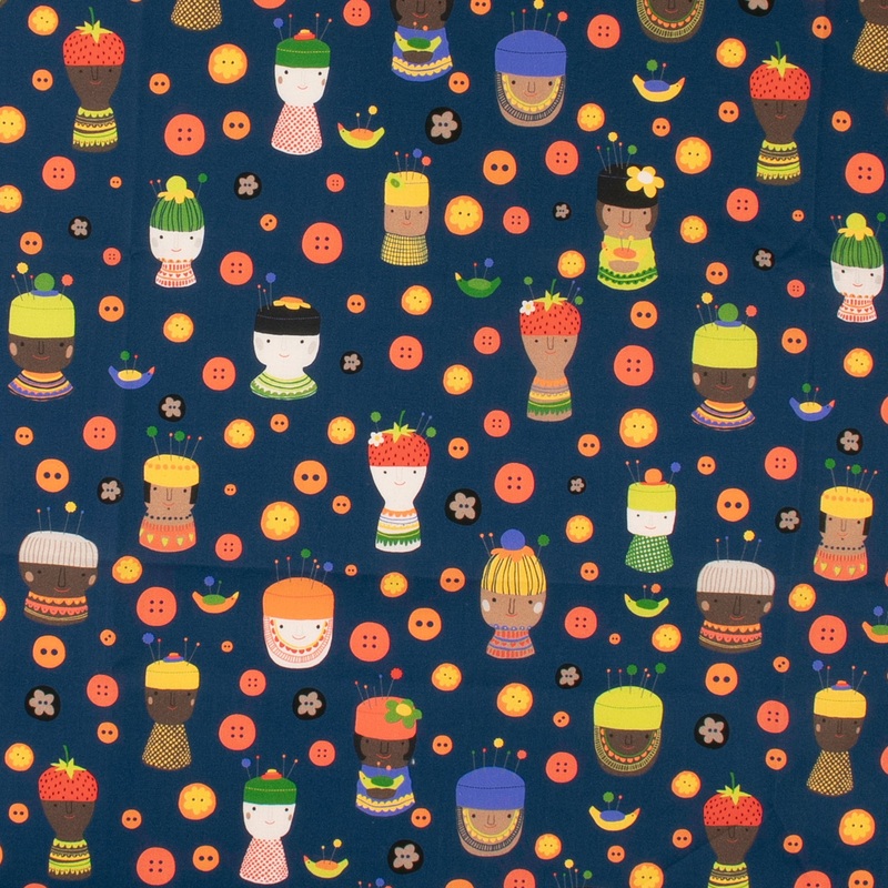 WINDHAM TREASURES - Printed Cotton - 053 - Navy
