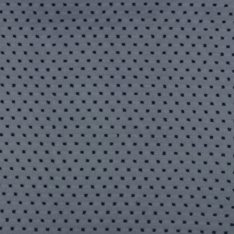 Clipped Chiffon - ROSY - Navy