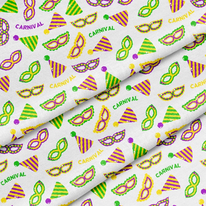 100% Cotton Fabric CTN2356 Mardi Gras
