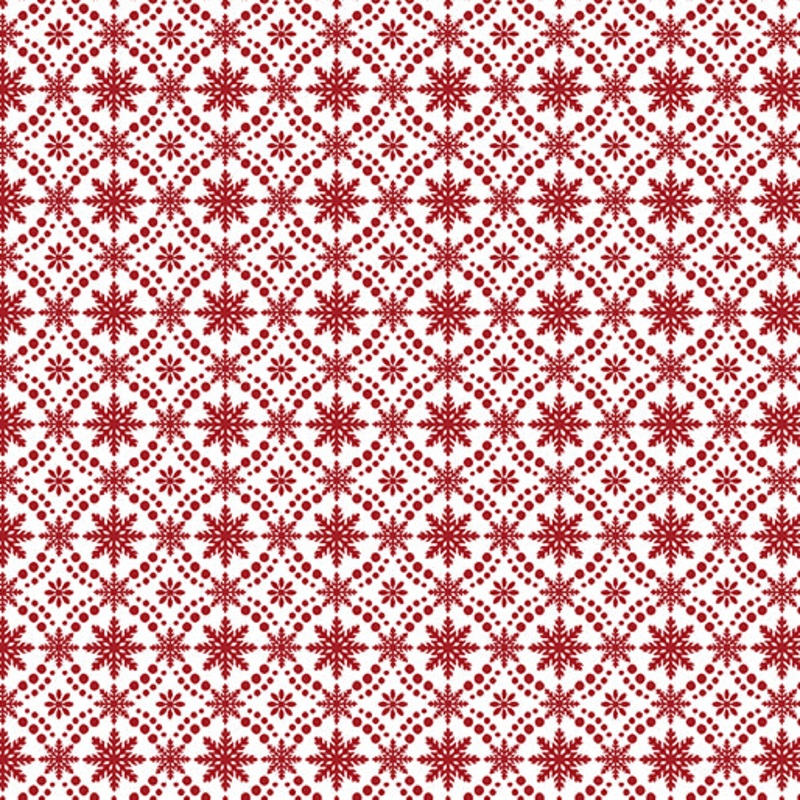 Winter on the Farm Snowflake Medallion Red