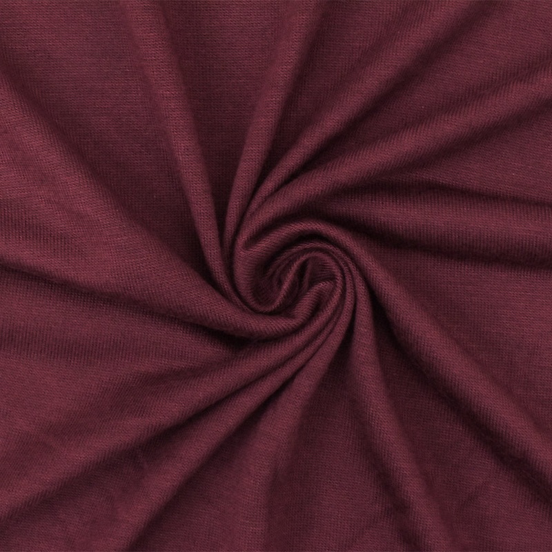 Winery Red Solid Stretch Rayon Jersey Knit Fabric