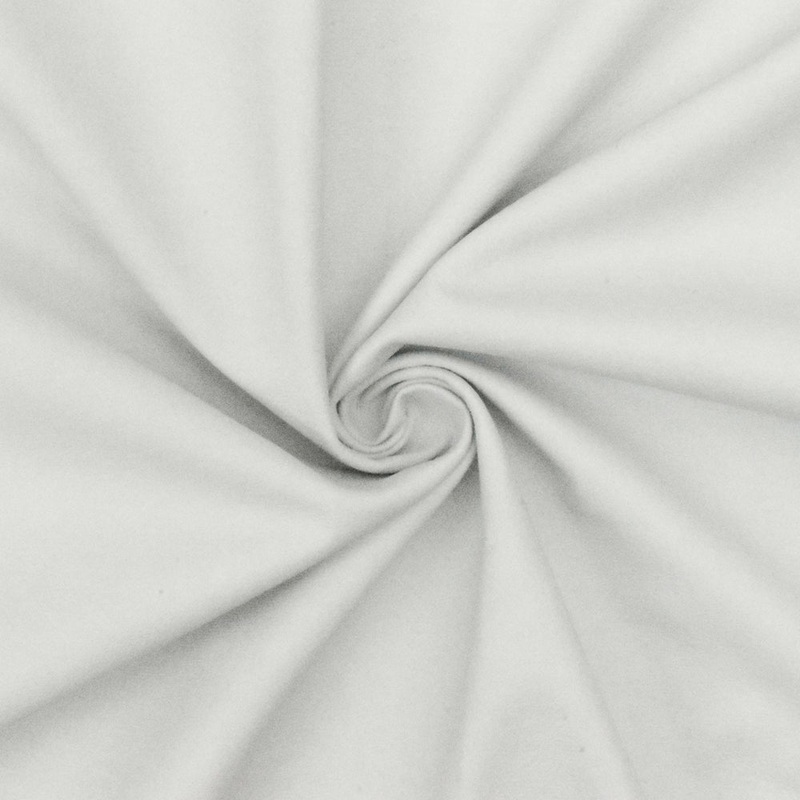 Winter White Solid Pleather Printed Knit Fabric