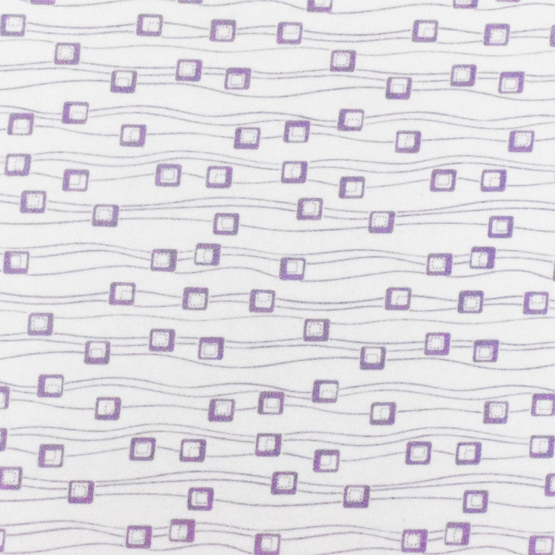 White-Purple Abstract Printed Stretch Cotton Jersey Knit Fabric