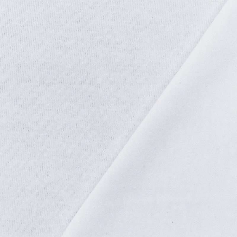 White Solid Stretch Cotton Spandex Jersey Knit Fabric