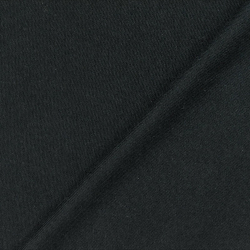 Black Famous Designer Combed Cotton Baby Jersey Knit Fabric