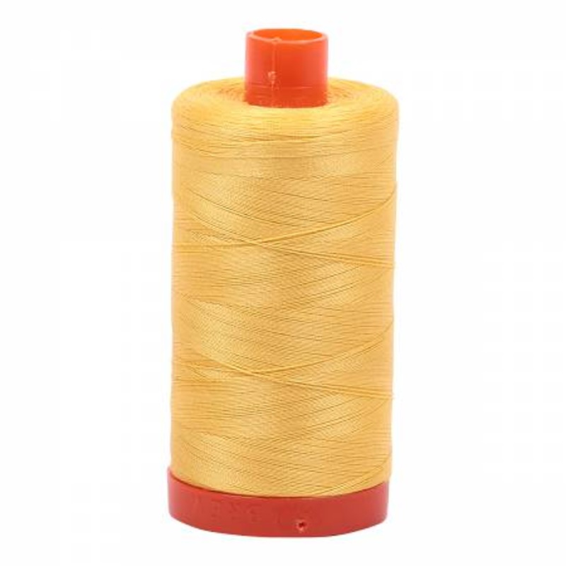 Aurifil 50 wt cotton thread, 1300m, Pale Yellow (1135)