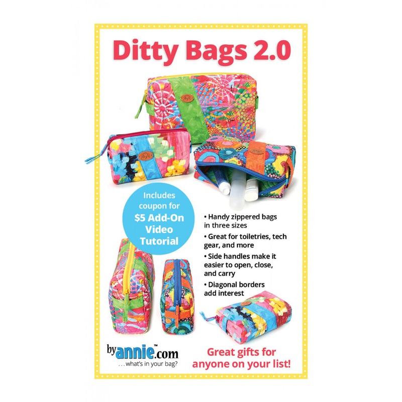 Ditty Bags 2.0 Pattern from By Annie - PBA188-2